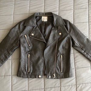Faux Leather Moto Jacket